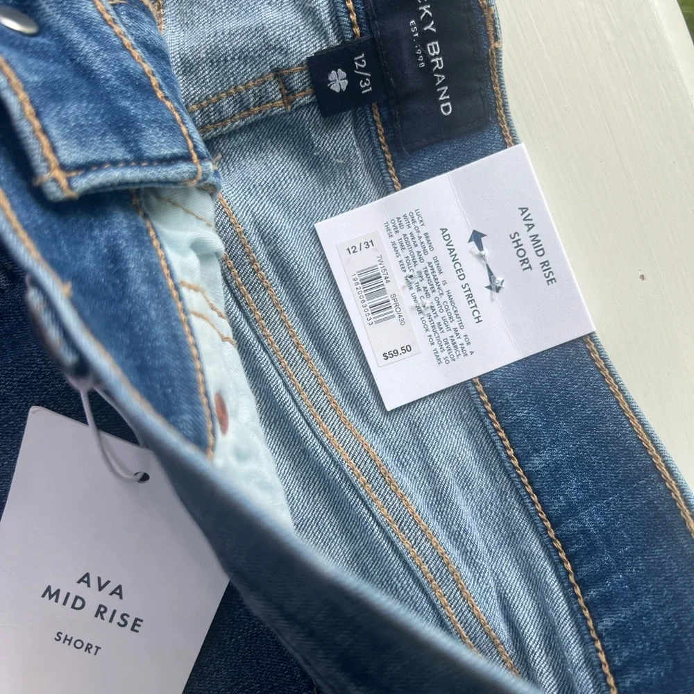 Lucky Brand Mid-Rise Blue Denim Shorts - Picture 2 of 3